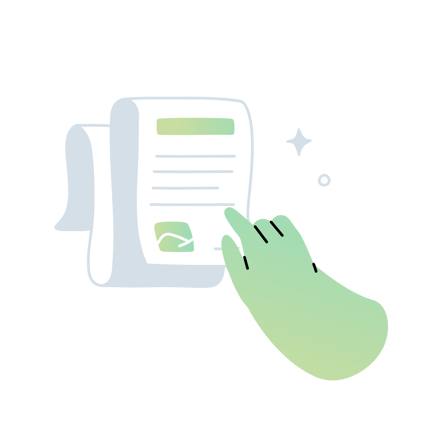 Hand Checking Profile Information Document Animation