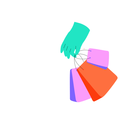 Hand Holding Retail Shopping Bags Illustration