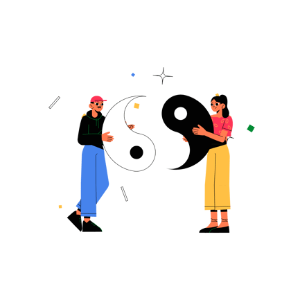 Yin Yang Balance Illustration