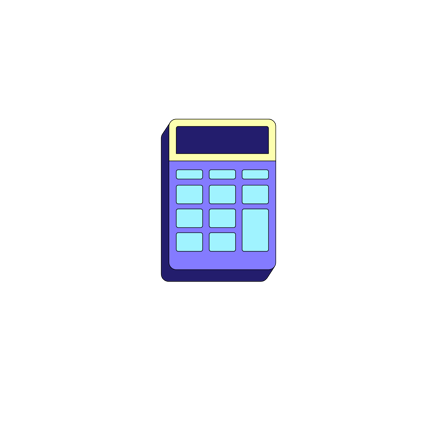 Calculator Illustration for Business and Education