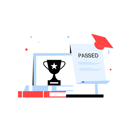 Graduation Passed Illustration