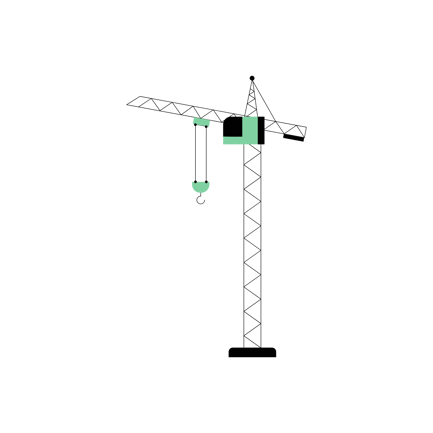 Construction Crane Illustration