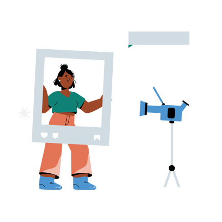 Social Media Marketing Content Creation Illustration