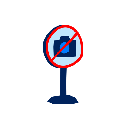 Schild „Kein Fotografieren“