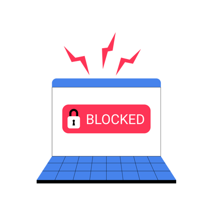 Blocked Screen Notification on Laptop