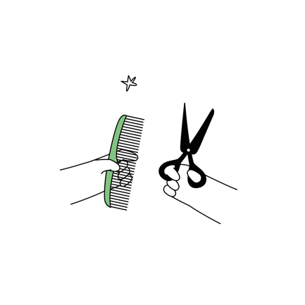 Hairdressing Kit Cartoon Style Illustration