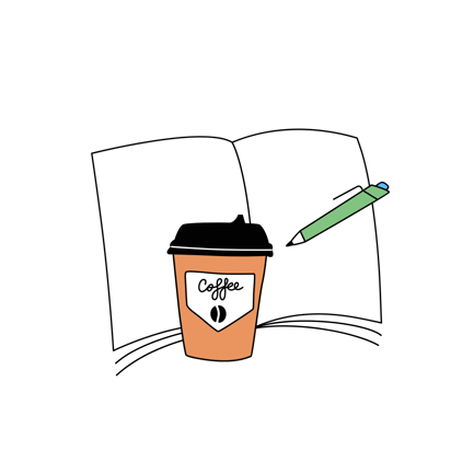Coffee and Notes Illustration
