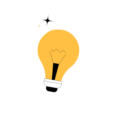 Broken Lamp Flat Style Corporate Illustration