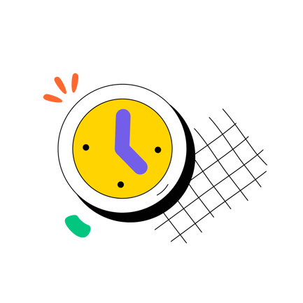 Animated Work Timing Clock