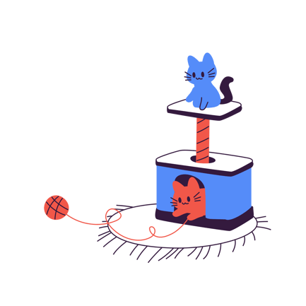 Cats Playing