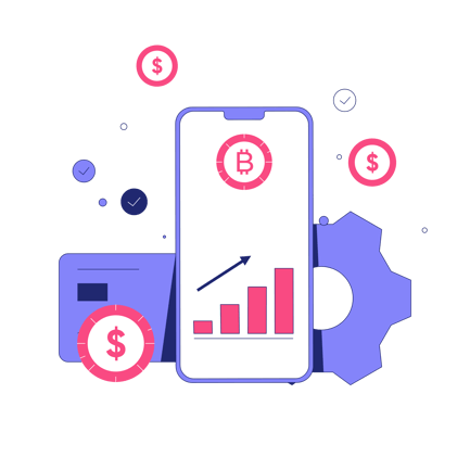 Cryptocurrency Growth Illustration