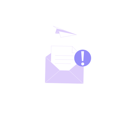 Email Error Notification Duotone Illustration