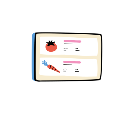 Nutrition App Food List Animation