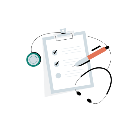 Medical Clipboard Flat Illustration