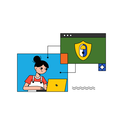 Secure Data Illustration with Geometric Style