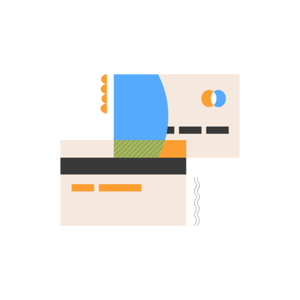 Geometric Credit Card Design Illustration