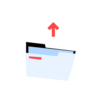 Animated Upload File Folder Icon Design