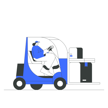 Forklift Delivery Animation