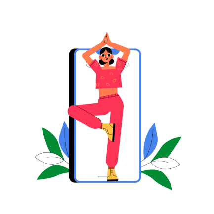 Yoga Practice Tutorial Illustration