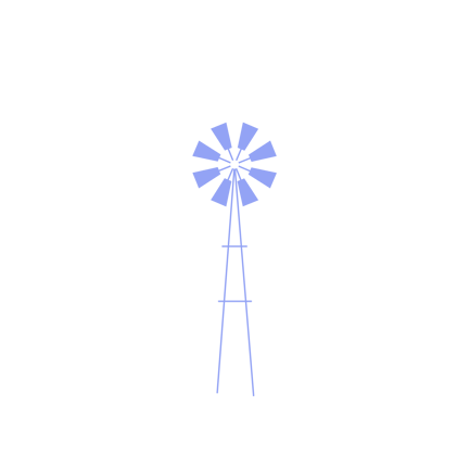 Animated Windmill Icon Loop