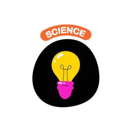 Cartoon Light Bulb Science Concept Illustration
