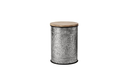 Preview: Industrial Galvanized Metal Storage Side Table Set 3D Model
