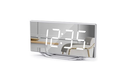 Preview: Digital Mirror LED Alarm Clock with Bed Shaker 3D Model