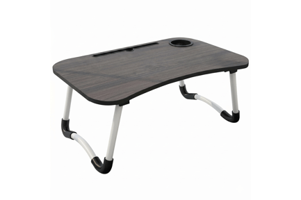 Preview: Portable Laptop Bed Tray with Cup Holder and Tablet Slot