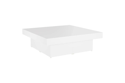 Preview: Square White Center Table with Low Profile Base