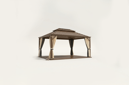 Preview: Luxury Outdoor Hardtop Gazebo Pavilion 3D Model