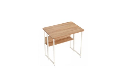 Preview: Compact Folding Computer Desk with Storage Shelf 3D Model