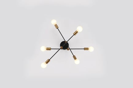 Preview: Modern 6-Light Sputnik Chandelier Ceiling Lamp 3D Model
