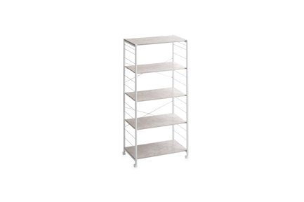 Preview: Modern 5-Tier Modular Shelving Unit 3D Model