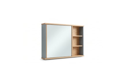 Preview: Bathroom Mirror Cabinet with Open Shelving 3D Model