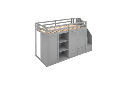 Preview: Childrens Multi-Functional Storage Loft Bed 3D Model