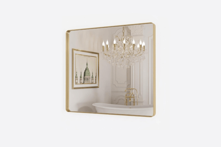 Preview: Classic Rounded Rectangle Aluminum Frame Vanity Mirror 3D Model