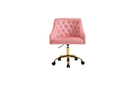 Preview: Pink Velvet Upholstered Office Chair 3D Model