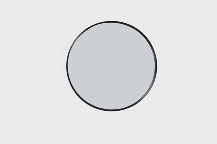 Preview: Modern Round Metal Framed Wall Mirror