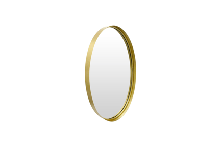 Preview: Modern Oval Brushed Gold Framed Wall Mirror 3D Model