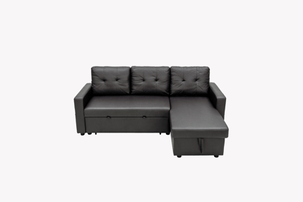 Preview: L-Shaped Sectional Sleeper Sofa 3D Model with Storage Chaise