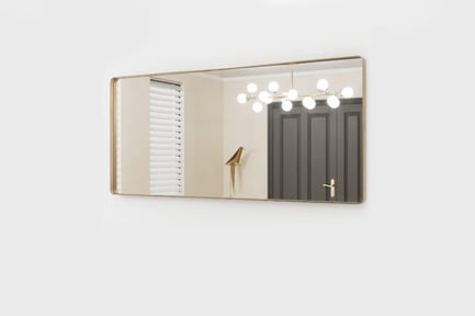 Preview: Modern Rounded Rectangle Aluminum Frame Vanity Mirror 3D Model