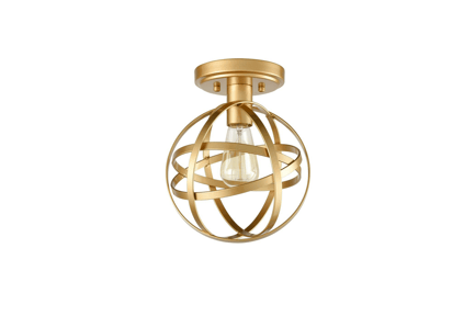 Preview: Modern Geometric Globe Semi-Flush Mount Ceiling Light