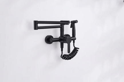 Preview: Wall Mounted Pot Filler Faucet with Sprayer 3D Model