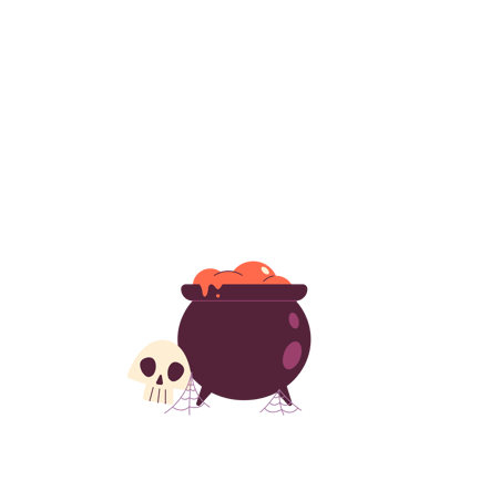 Cauldron With Skull