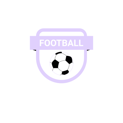 Football Emblem Duotone Illustration