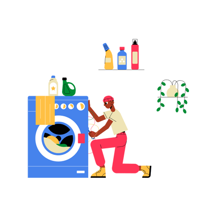 Washing Machine Repair Illustration