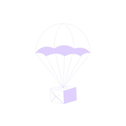 Duotone Parachute Box Illustration