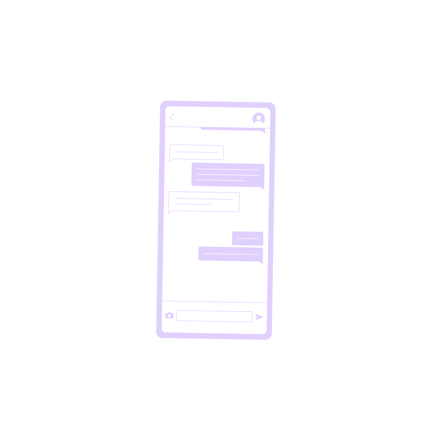 Duotone Chat Conversation Illustration