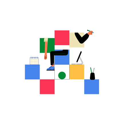 Setting Puzzle Flat Illustration