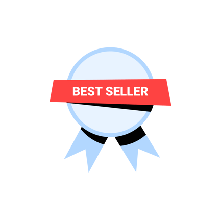 Duotone Best Seller Badge Illustration